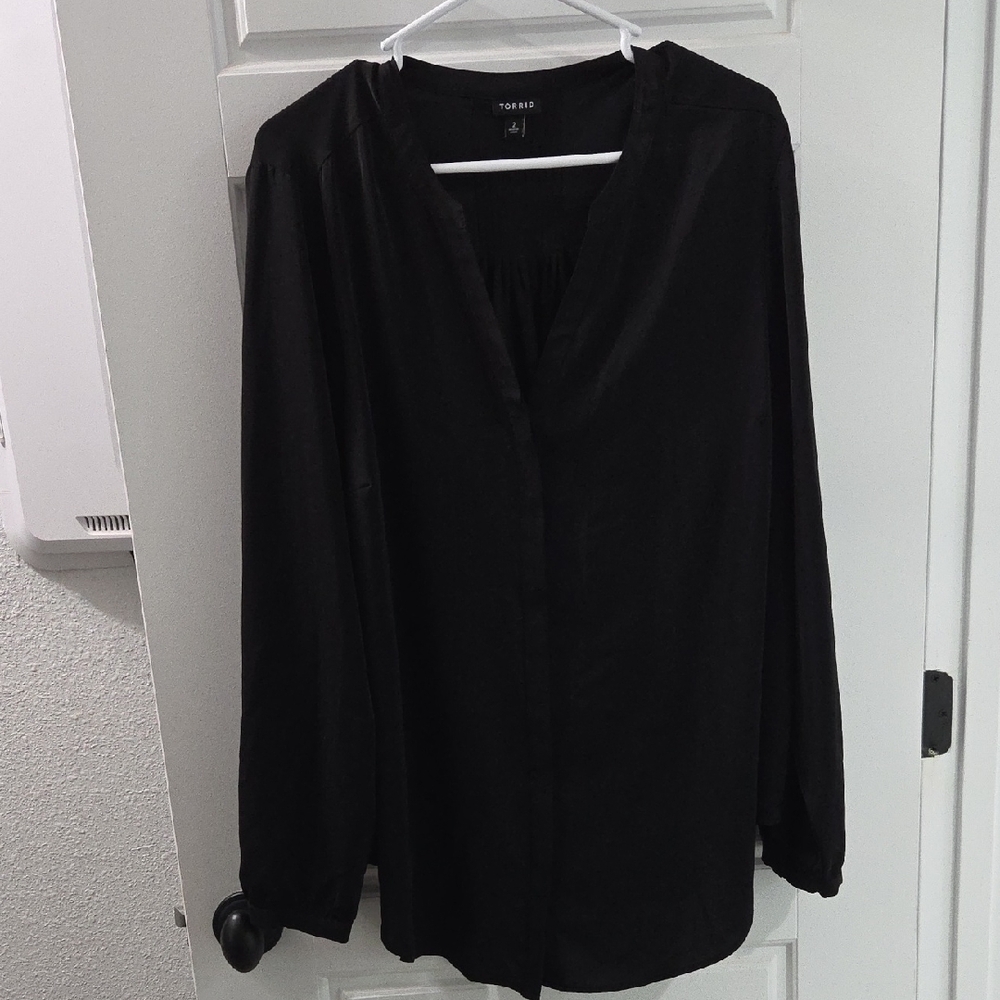 Torrid Elegant Black Blouse